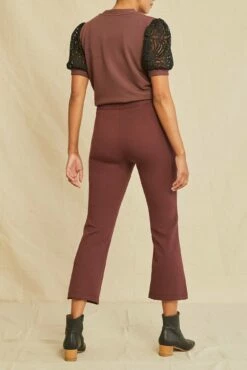 Beatrice Cropped Flare Pant - Mocha -AMOUR VERT Sales 0429 Beatrice Cropped Flare Mocha 3180 web e2a11229 46ee 4713 9129 85afb8e69dfb