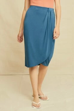 Bess Dream Knit Skirt - Azure