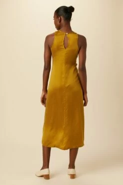 Cortney Cottonseed Cupro Dress - Gold 9 Cortney Cottonseed Cupro Dress - Gold -AMOUR VERT Sales 0448 Cortney Cupro Gold 3