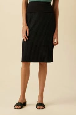 Zio Ribbed Skirt - Black