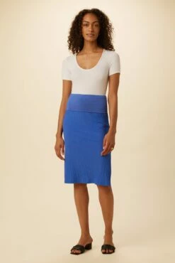 Zio Ribbed Skirt - Lapis -AMOUR VERT Sales 0464 Zio Lapis 5