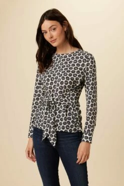 Jobeth Ecovero Blouse - Calico Navy