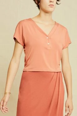 Juliet Dream Knit Tee - Hibiscus