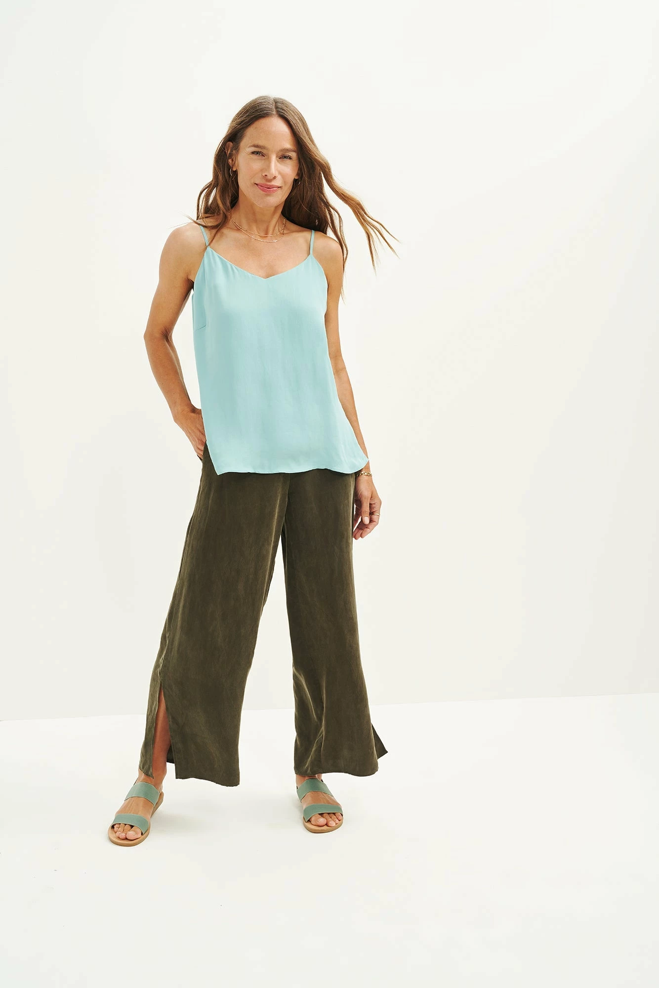 Lisbon Cupro Blouse - Aquamarine 5 Lisbon Cupro Blouse - Aquamarine - Image 3