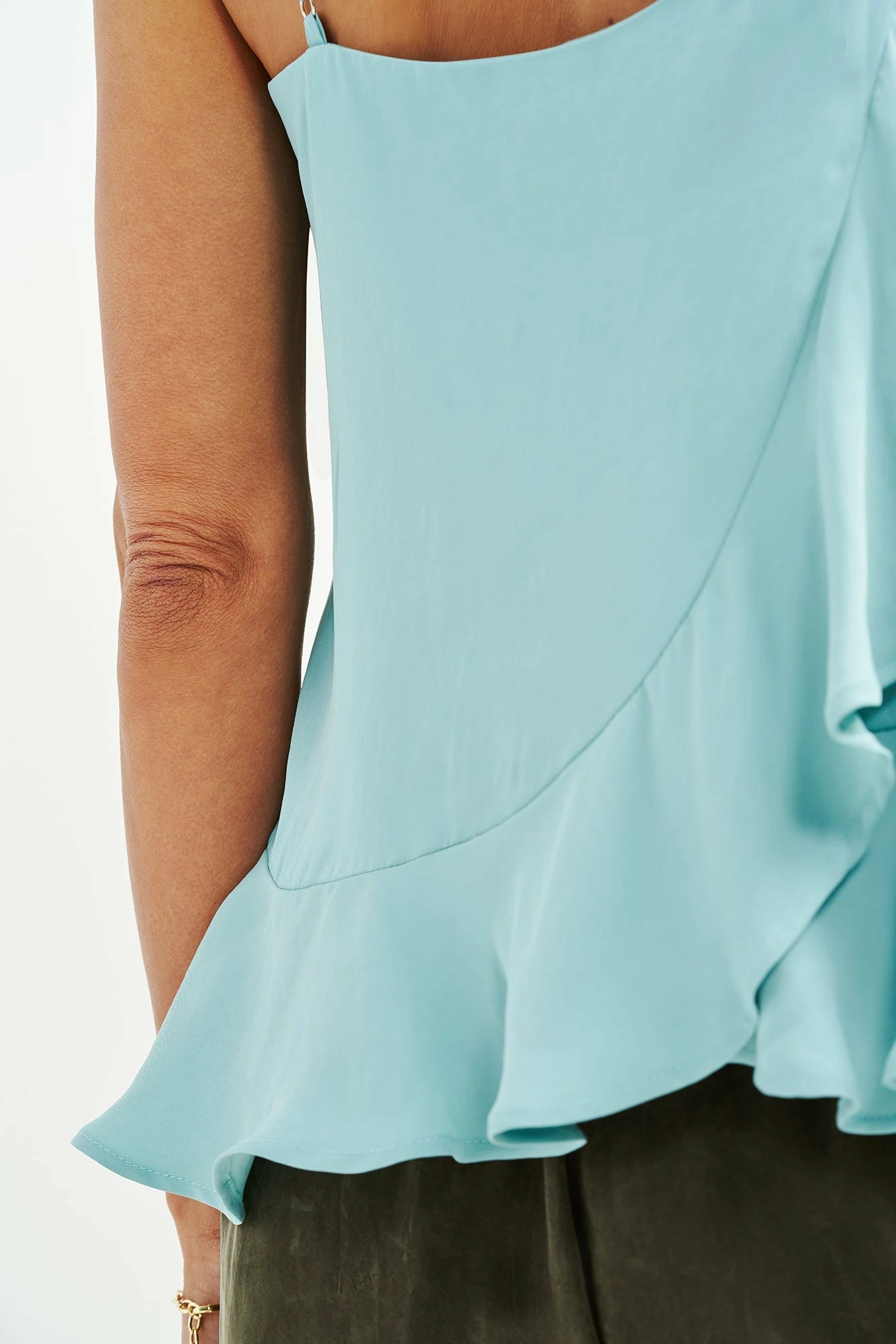 Lisbon Cupro Blouse - Aquamarine 6 Lisbon Cupro Blouse - Aquamarine - Image 4