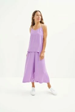 Lisbon Cupro Blouse - Cosmos