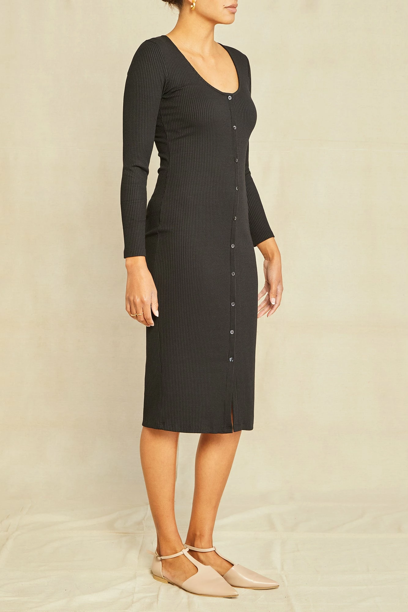 Soraya Paris Rib Dress - Black 4 Soraya Paris Rib Dress - Black - Image 2