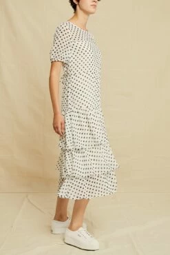 Naya Chiffon Dress 10 Naya Chiffon Dress -AMOUR VERT Sales 0539 Naya Black Polka Dot 1585 web