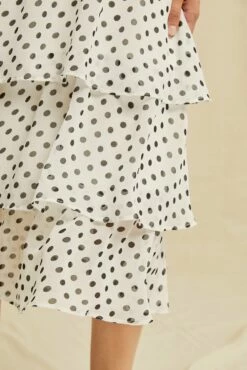 Naya Chiffon Dress 13 Naya Chiffon Dress -AMOUR VERT Sales 0539 Naya Black Polka Dot 1636 web