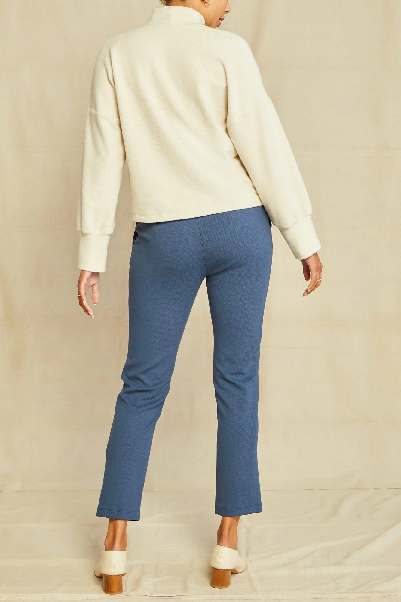 Graziella Ponte Twill Pants - Azure - ReAmour 4 Graziella Ponte Twill Pants - Azure - ReAmour - Image 2