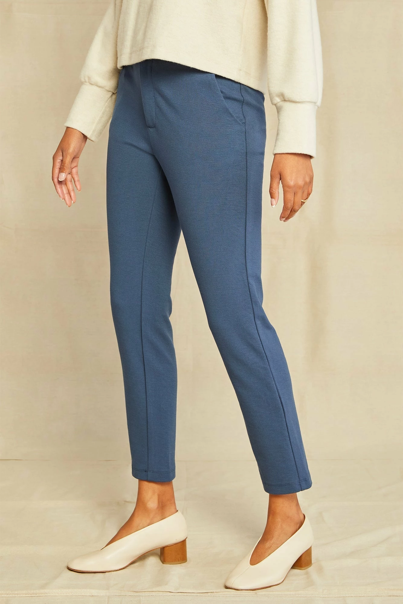 Graziella Ponte Twill Pants - Azure - ReAmour 5 Graziella Ponte Twill Pants - Azure - ReAmour - Image 3