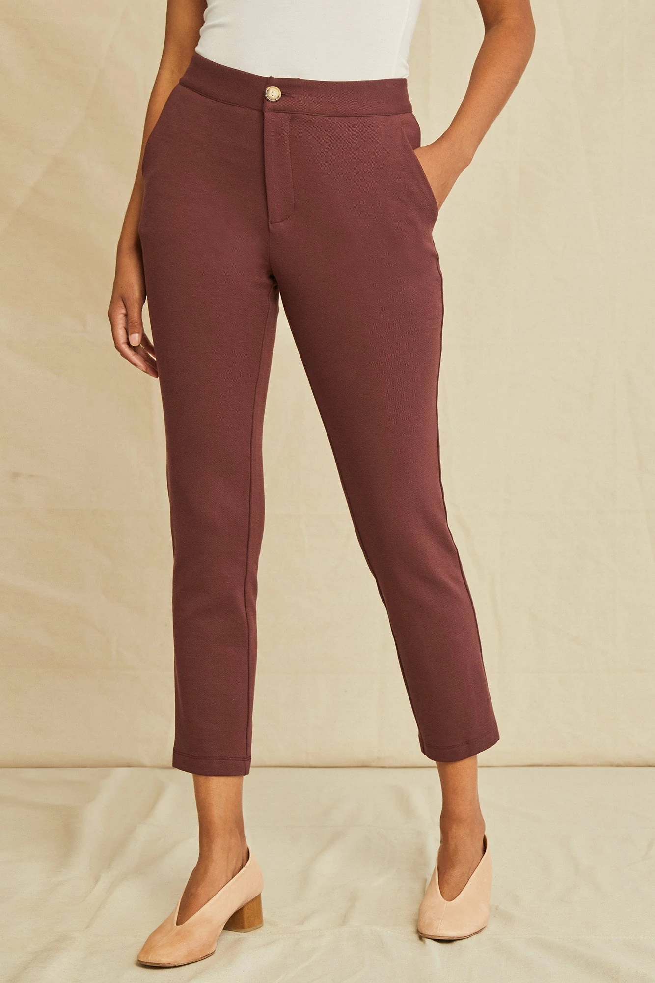 Graziella Ponte Twill Pants - Mocha 3 Graziella Ponte Twill Pants - Mocha