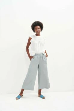 Salice Linen Pants - Eucalyptus