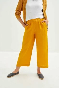 Salice Linen Pants - Sunflower -AMOUR VERT Sales 0558 Salice Linen Sunflower 1973 web dd6c9aec f0f4 48b4 ade7 8c693b3ff0b1