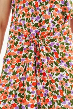 Cortney Washable Silk Dress -AMOUR VERT Sales 0561 Cortney Seaside Floral 2837 web
