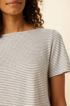 Roxie Reverie Slub Tee - Gigi White Stripe -AMOUR VERT Sales 0595 Roxie Gigi Stripe White 4