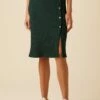 Gadot Paris Rib Skirt - Darkest Spruce -AMOUR VERT Sales 0612 Gadot Darkest Spruce 1
