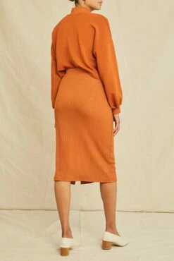 Gadot Paris Rib Skirt - Umber -AMOUR VERT Sales 0612 Gadot Umber 0902 web 4430a032 7c13 4786 aebf f4b20e3fb38d