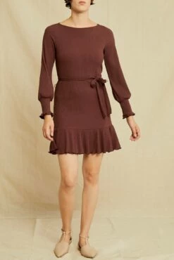 Ziggy Paris Rib Dress - Mocha