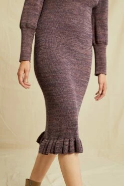 Alaya Organic Cotton Sweater Dress - Azure Melange -AMOUR VERT Sales 0658 Alaya Azure Melange 3962 web 71292be0 642f 440e a404 27ca91e0bf6f