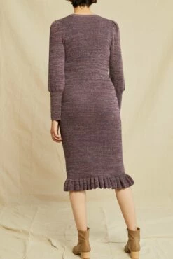 Alaya Organic Cotton Sweater Dress - Azure Melange -AMOUR VERT Sales 0658 Alaya Azure Melange 3965 web b0151a21 e2e4 47a4 94e7 84c637c9a632