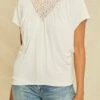 Mayr Lace Dream Knit Tee - White -AMOUR VERT Sales 0675 Lace Inset Mayr White 1732 web 9e26ca2a 7ecf 48ec 8345 74d0da86fc1d