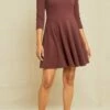 Lennox Ponte Twill Dress - Mocha -AMOUR VERT Sales 0685 Lennox Mocha 12553 web 1d1e7f0b d7ba 48b5 9f45 84870e5a4047