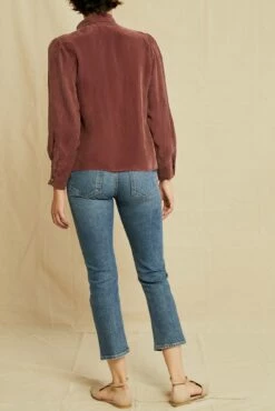 Olivet Cottonseed Cupro Blouse - Mocha -AMOUR VERT Sales 0710 Olivet Cottonseed Cupro Mocha 1414 web 16d26869 b5d3 4257 bc33 750bafdbf721