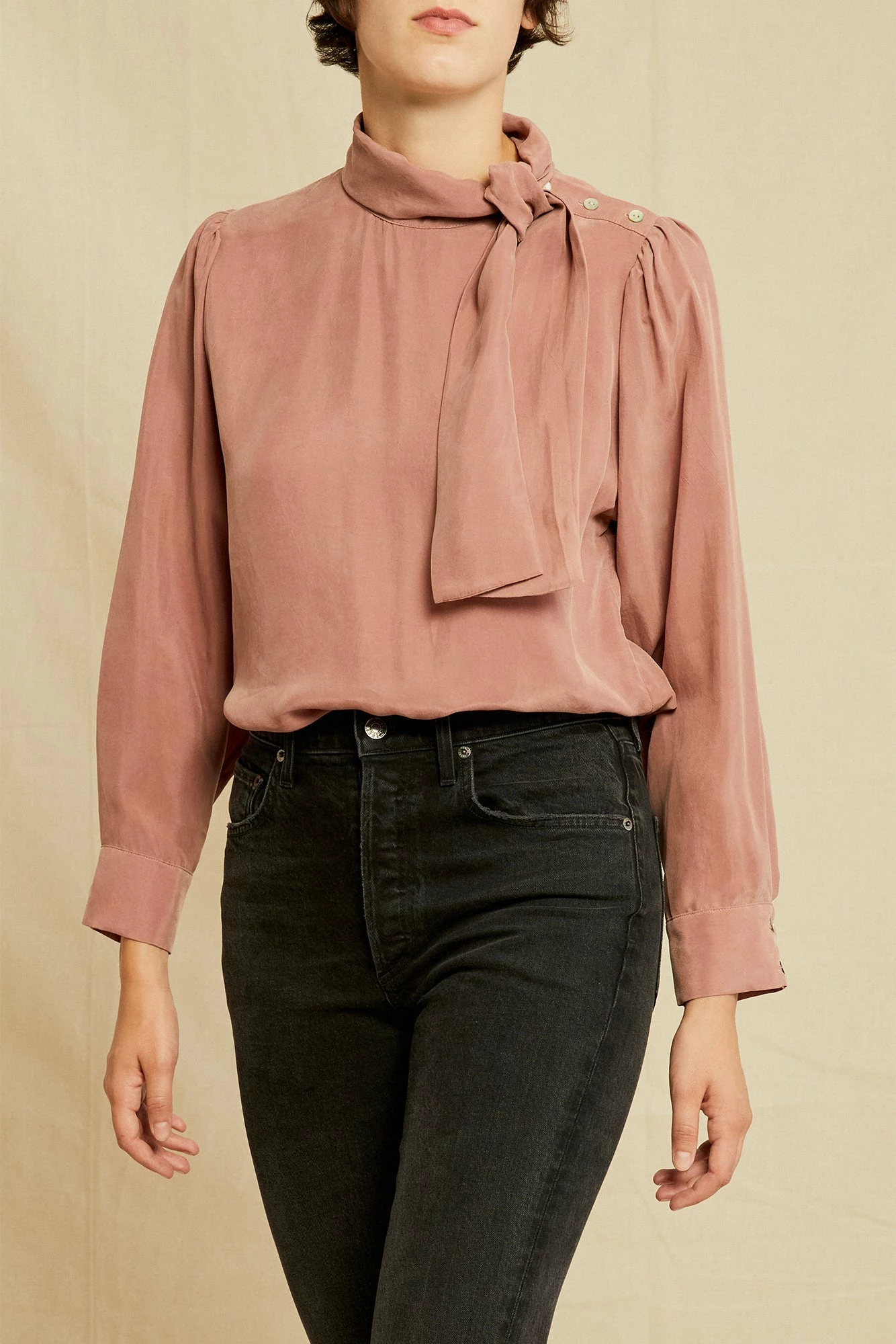 Olivet Cottonseed Cupro Blouse - Quartz 3 Olivet Cottonseed Cupro Blouse - Quartz