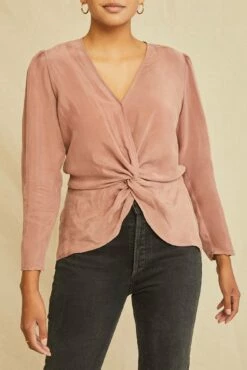 Aviva Cottonseed Cupro Blouse - Quartz