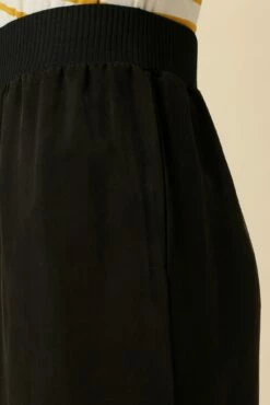 Salice Mixed Cupro Pants - Black -AMOUR VERT Sales 0721 Salice Mixed Media Black 5