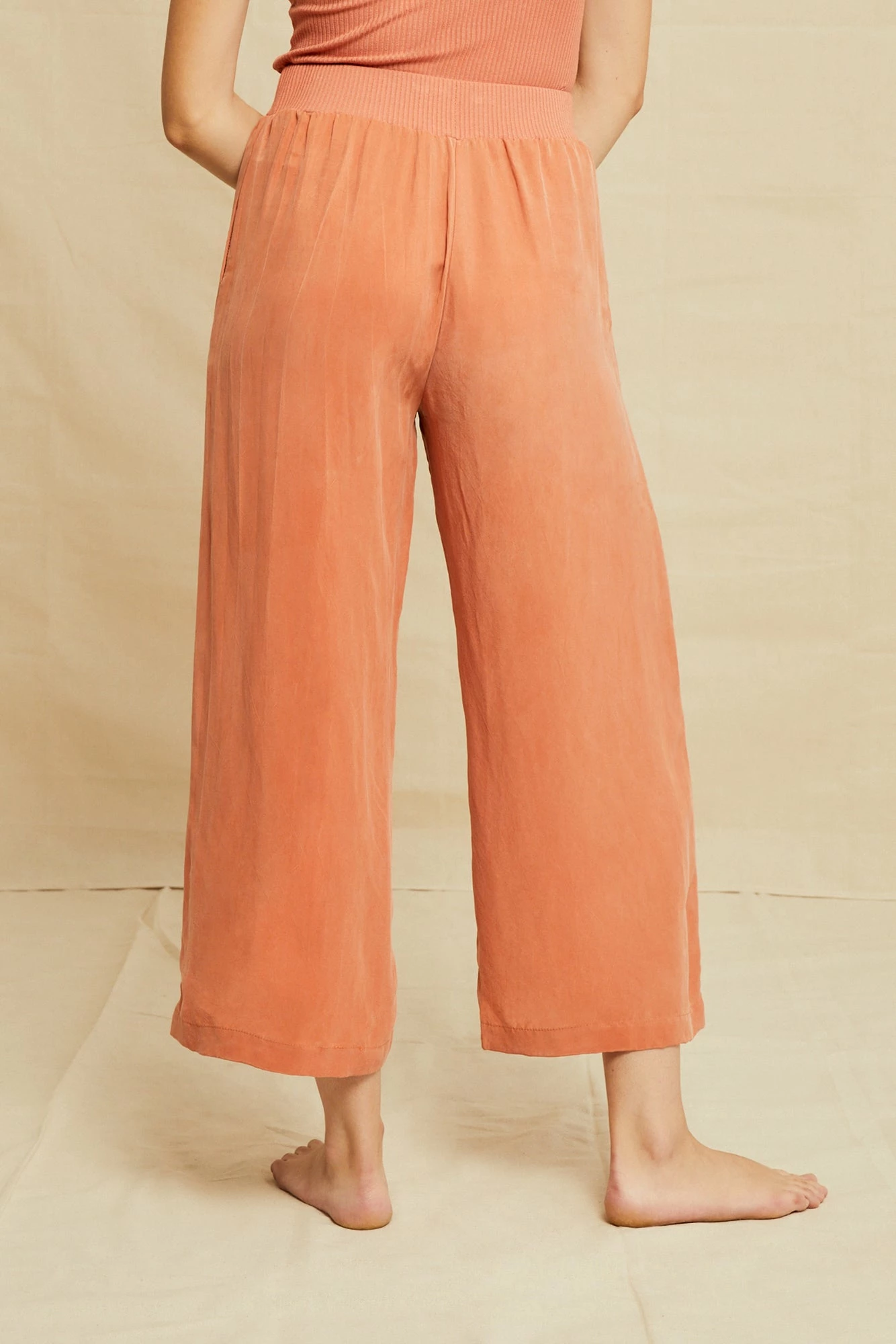 Salice Mixed Cupro Pants - Hibiscus 5 Salice Mixed Cupro Pants - Hibiscus - Image 3