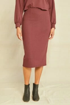 AMOUR VERT Sales 33 Alice Ponte Midi Skirt - Mocha