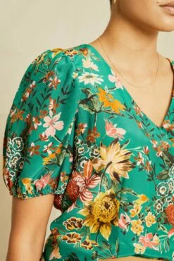 Juliana Washable Silk Blouse - Rosalind Floral -AMOUR VERT Sales 0753 Juliana Rosalind Floral 11332 web