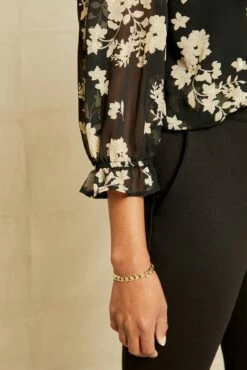 Myra Upcycled Blouse - Champagne Chiffon -AMOUR VERT Sales 0758 Myra Chiffon Champagne Chiffon 10028 web