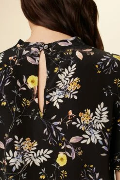 Seville Washable Silk Blouse - French Jardin Black -AMOUR VERT Sales 0806 Seville French Jardin Black 5