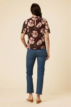 Seville Washable Silk Blouse - Paysage Sepia -AMOUR VERT Sales 0806 Seville Paysage Sepia 3