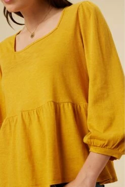 Blake Cotton Slub Blouse - Sunflower -AMOUR VERT Sales 0808R1 Blake Sunflower 4