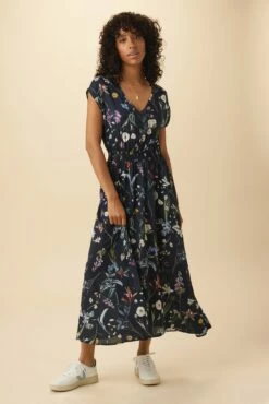 Sarla Ecovero Dress - Gemini Navy