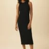 Brantley Paris Rib Dress - Black 1 Brantley Paris Rib Dress - Black -AMOUR VERT Sales 09 10193 Brantley Black 1