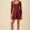 Braylee Reverie Knit Dress - Pomegranate -AMOUR VERT Sales 10033 Braylee Pomegranate 1