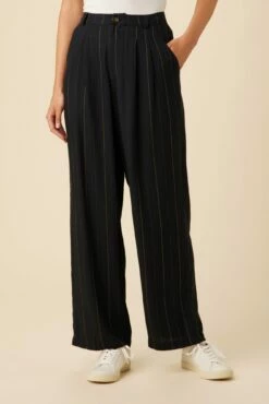 Holland Viscose Pant - Navy Stripe -AMOUR VERT Sales 10035R1 Holland Navy Stripe 1