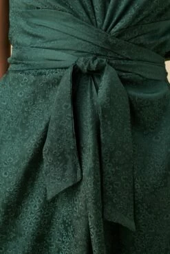 Josie Cupro Viscose Jacquard Dress - Darkest Spruce -AMOUR VERT Sales 10058 Josie Darkest Spruce 4