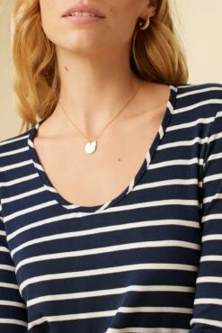 Itana Long Sleeve Dream Knit Tee - Basque Stripe -AMOUR VERT Sales 10070 LS Itana Dream Knit Basque Stripe 4