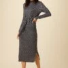 Castile Viscose Knit Dress - Mia Dot -AMOUR VERT Sales 10078 Castille Viscose Mia Dot 1