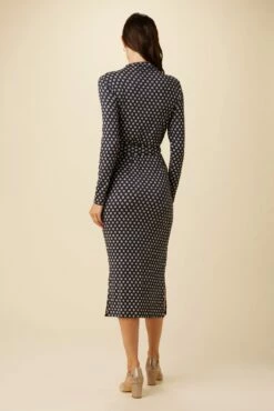 Castile Viscose Knit Dress - Mia Dot -AMOUR VERT Sales 10078 Castille Viscose Mia Dot 3