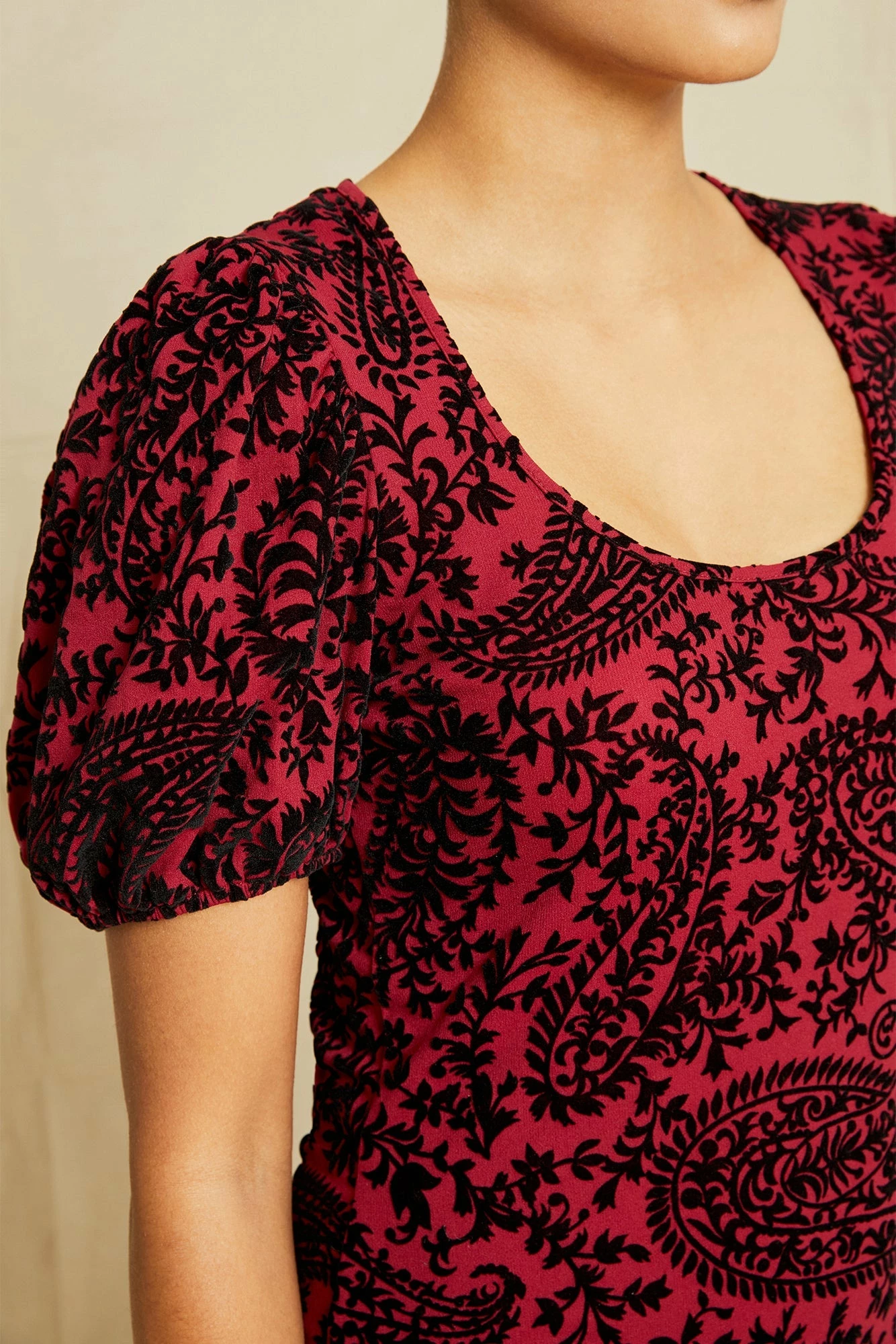 Jules Upcycled Dress - Bordeaux 6 Jules Upcycled Dress - Bordeaux - Image 4