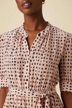 Malta Washable Silk Dress - Valencia Dot Pink -AMOUR VERT Sales 10081 Malta Silk Valencia Dot 4