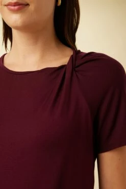 Mallorca Dream Knit Tee - Plum -AMOUR VERT Sales 10082 Mallorca Plum 4