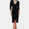 Abigail Paris Rib Dress - Black 2 Abigail Paris Rib Dress - Black -AMOUR VERT Sales 10098 Abigail Black 1